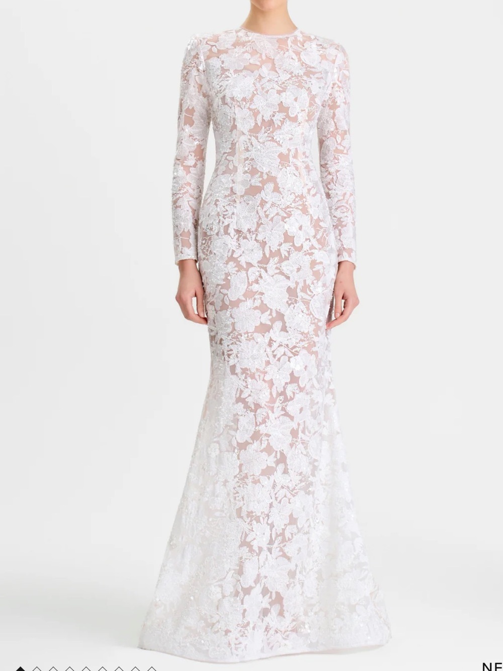 Nadine Merabi Sasha White Maxi Dress